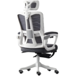 Elegant Laurel Ergonomic Chair - White / Grey
