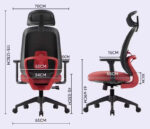 Elegant Laurel Ergonomic Chair with 3D Armrest - Black Colour - Image 5