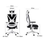Elegant Laurel Ergonomic Chairs - Black / Grey - Image 8